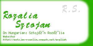 rozalia sztojan business card